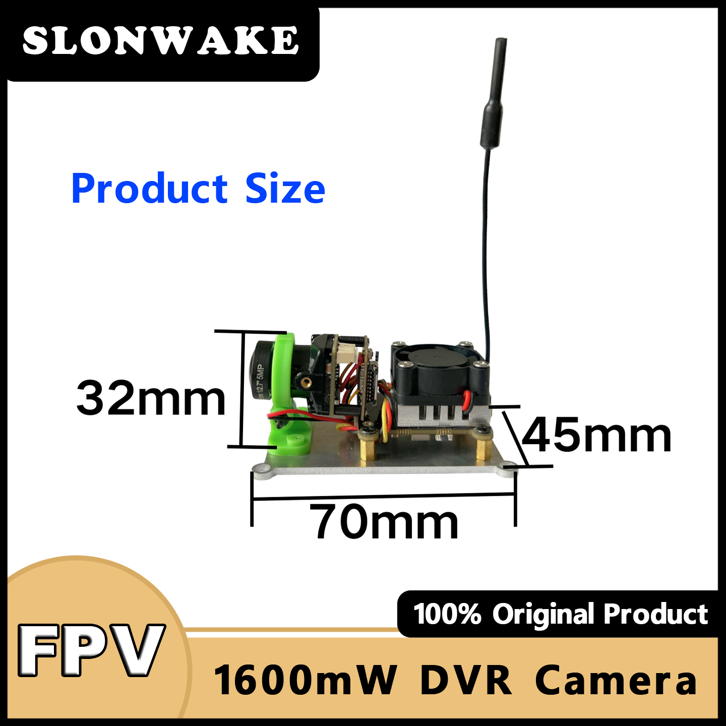 SLONWAKE 5.8G 48CH 200/500/100 - مراجعة Fpv Camera وسعره