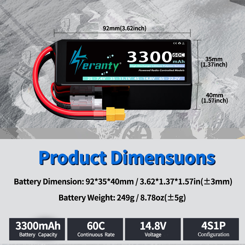 بطارية ليثيوم بوليمر TERANTY 4 - مراجعة Lipo Battery 4S وسعره