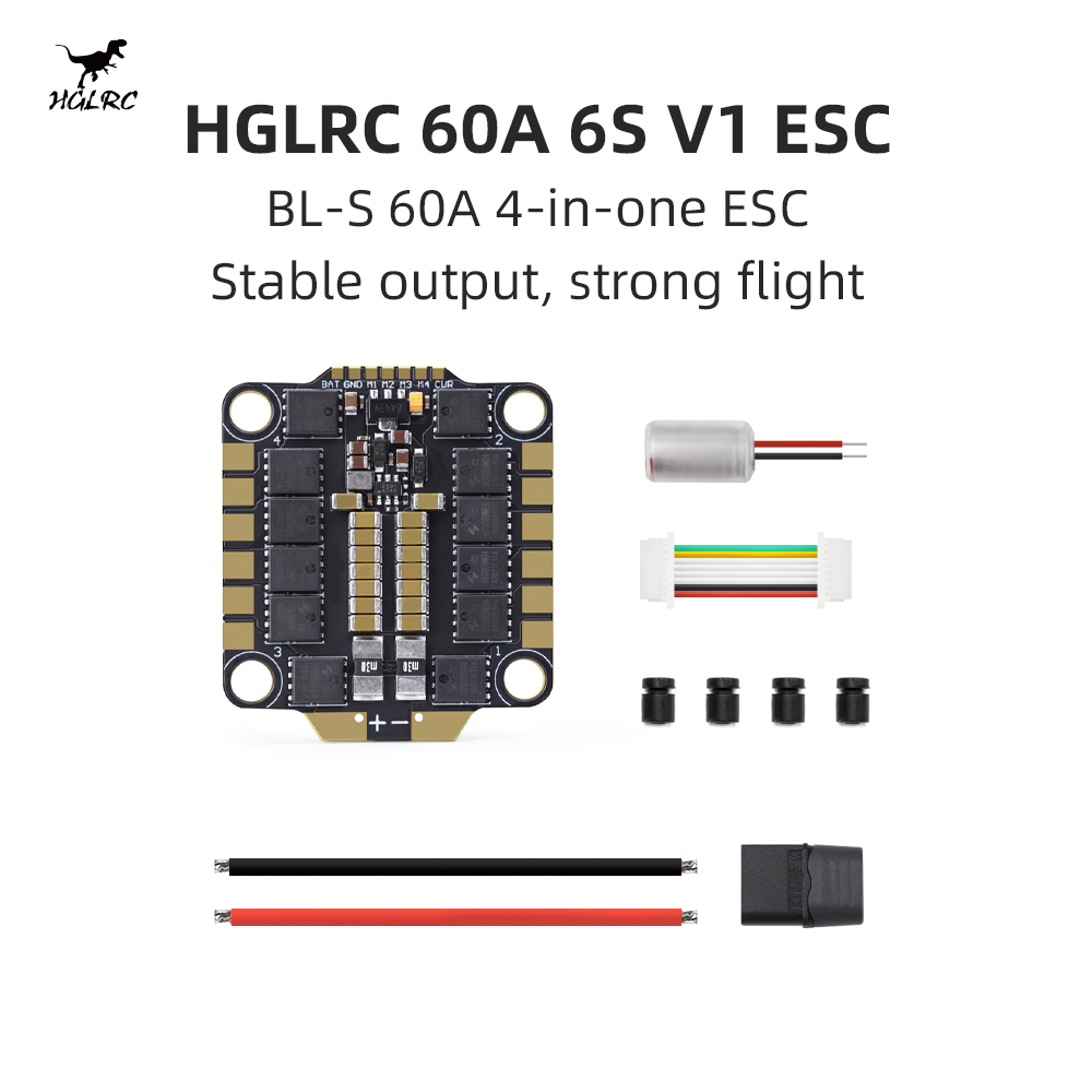 HGLRC 60A 6S V1 4-in-1 ESC BLH - مراجعة 4 In 1 Esc وسعره