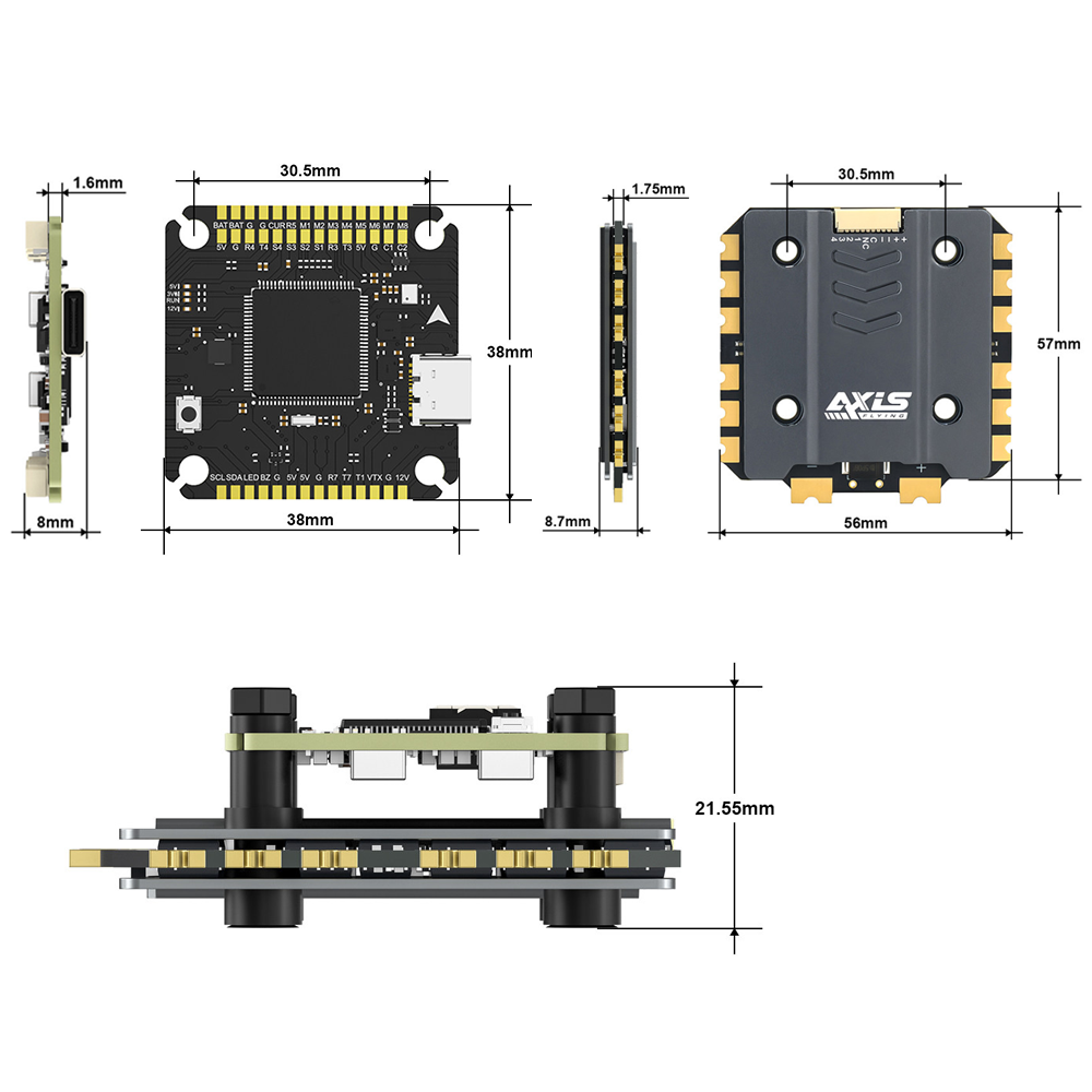 مجموعة التحكم في الطيران Axisf - مراجعة 4 In 1 Esc وسعره