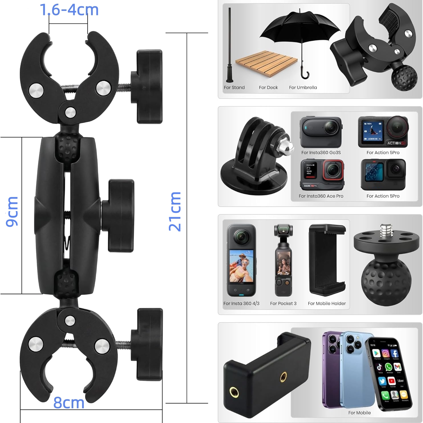 حامل كاميرا بمشبك مزدوج فائق ا - مراجعة Runcam Camera وسعره