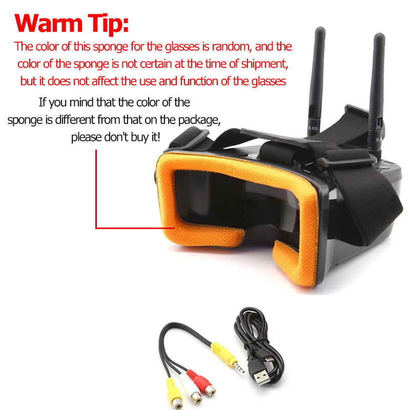 VR009 FPV نظارات الفيديو 3 بوص - مراجعة Fpv Goggles وسعره